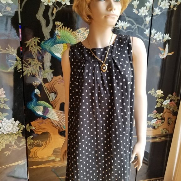 Childrens Place Size 14 Black Polka Dot Dress - Picture 3 of 12